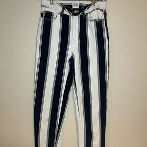 BDG Black and White Striped Jeans